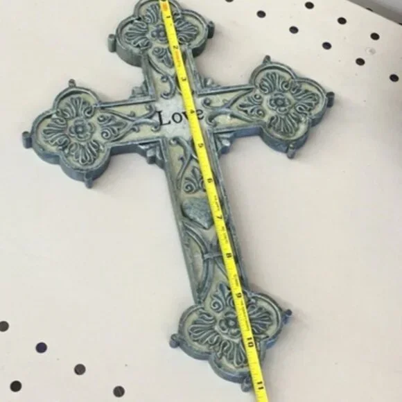 Green Celtic “Love” Decorative Wall Cross - Picture 4 of 6